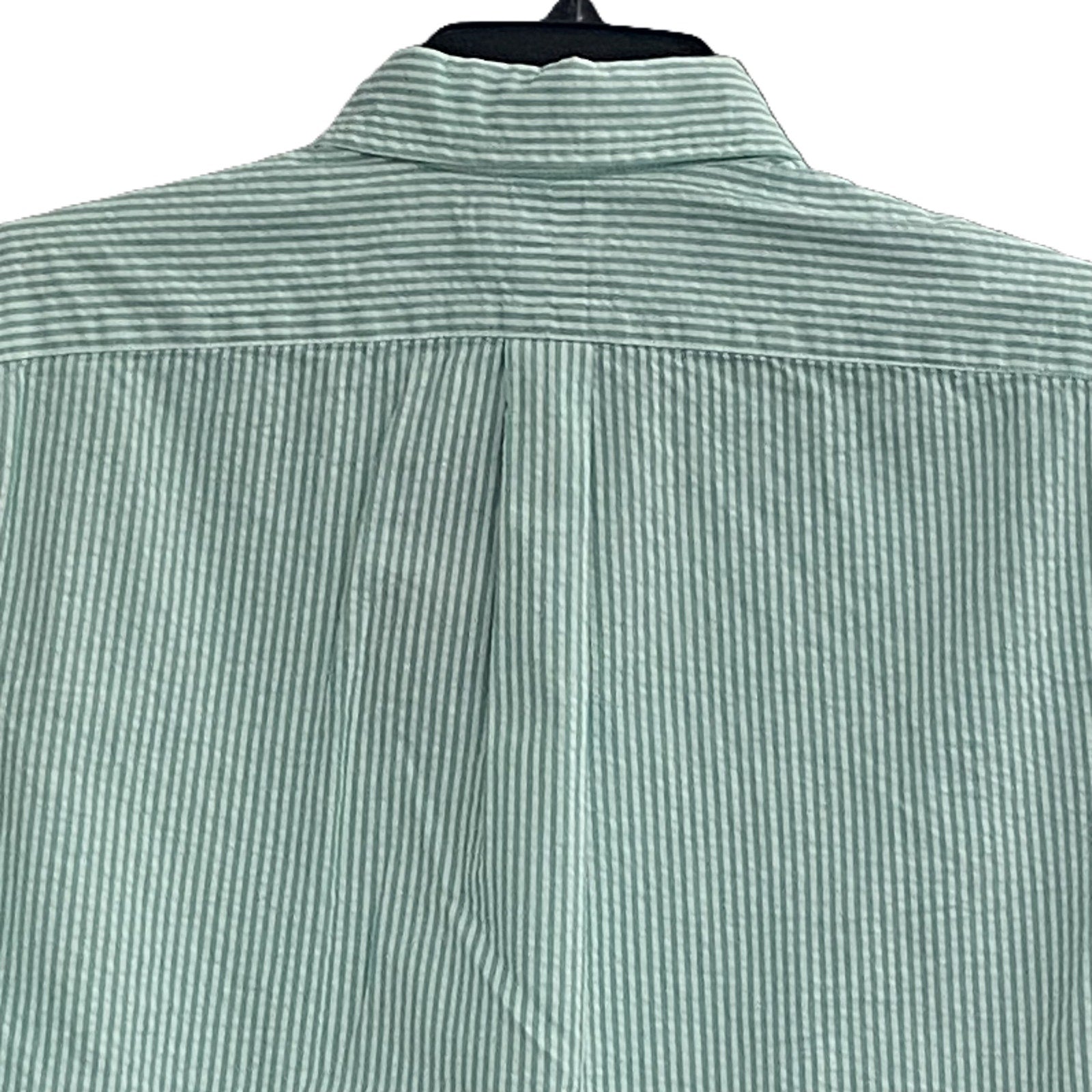 Polo Ralph Lauren Shirt Men's Small Classic Fit Short Slv Seersucker Green NEW