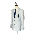 Nautica Sport Coat Men's 46 Long Modern Fit Active Stretch Lt Blue