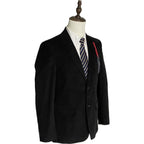 Tommy Hilfiger Men's 38R THFlex Sport Coat Black Corduroy Cotton Stretch