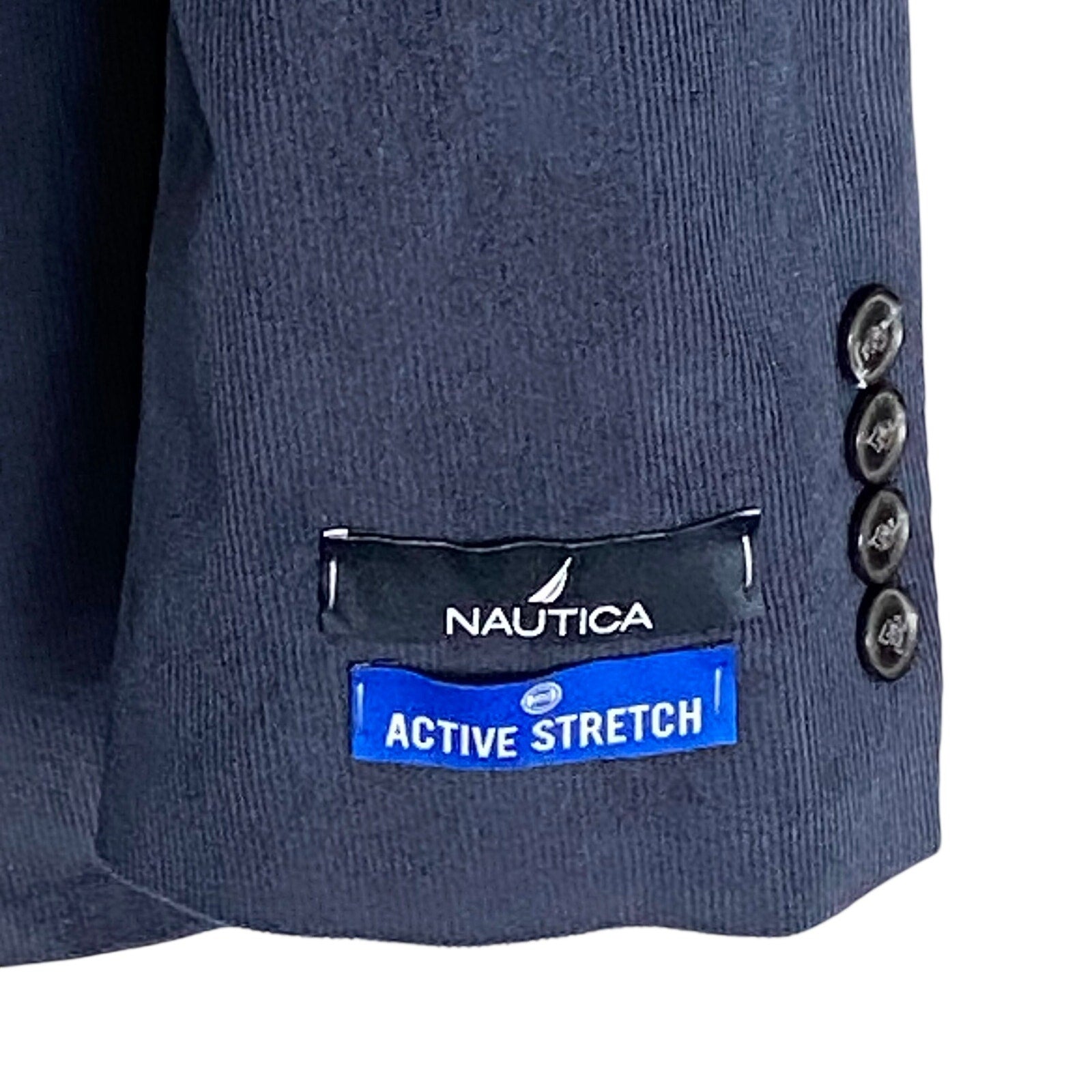 Nautica Sport Coat Men's 40 Long Corduroy Sport Coat Modern Fit Navy Blue