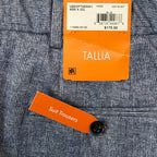 Tallia Orange Vezzo Suit Pant Men's 40"x32" Flat Front Stretch Blue Plaid