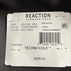 Kenneth Cole Suit Jacket Men's 42 Long Reaction Stretch Cork Navy/Red