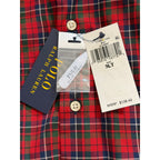 Polo Ralph Lauren Shirt Men's 3XLT Big & Tall Long Sleeve Red Navy Check