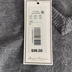 Daniel Cremieux V-Neck Sweater Men's Medium Pima Cotton Cashmere Blend Gray