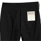 Kenneth Cole Dress Pant Men's 34x30 Slim Fit Stretch Gabardine Solid Black