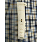 Roundtree & Yorke Performance Dress Shirt Men's 4XB LS Big & Tall Blue Plaid