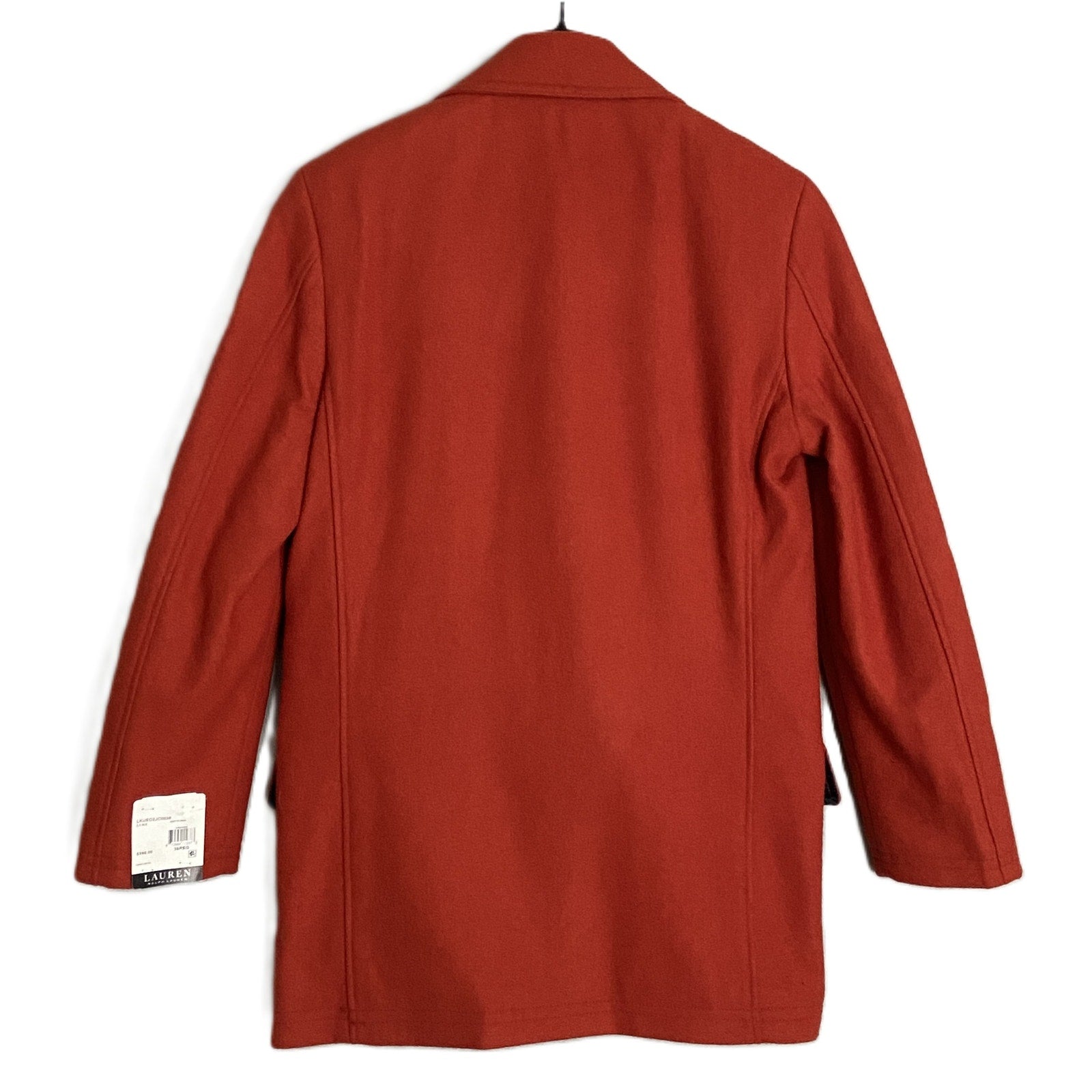 Lauren Ralph Lauren Men's 36S Classic Fit Double-Breasted Overcoat Orange