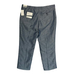 Perry Ellis Portfolio Pants Men's 42"x30" Modern Fit Linen Blend Blueprint