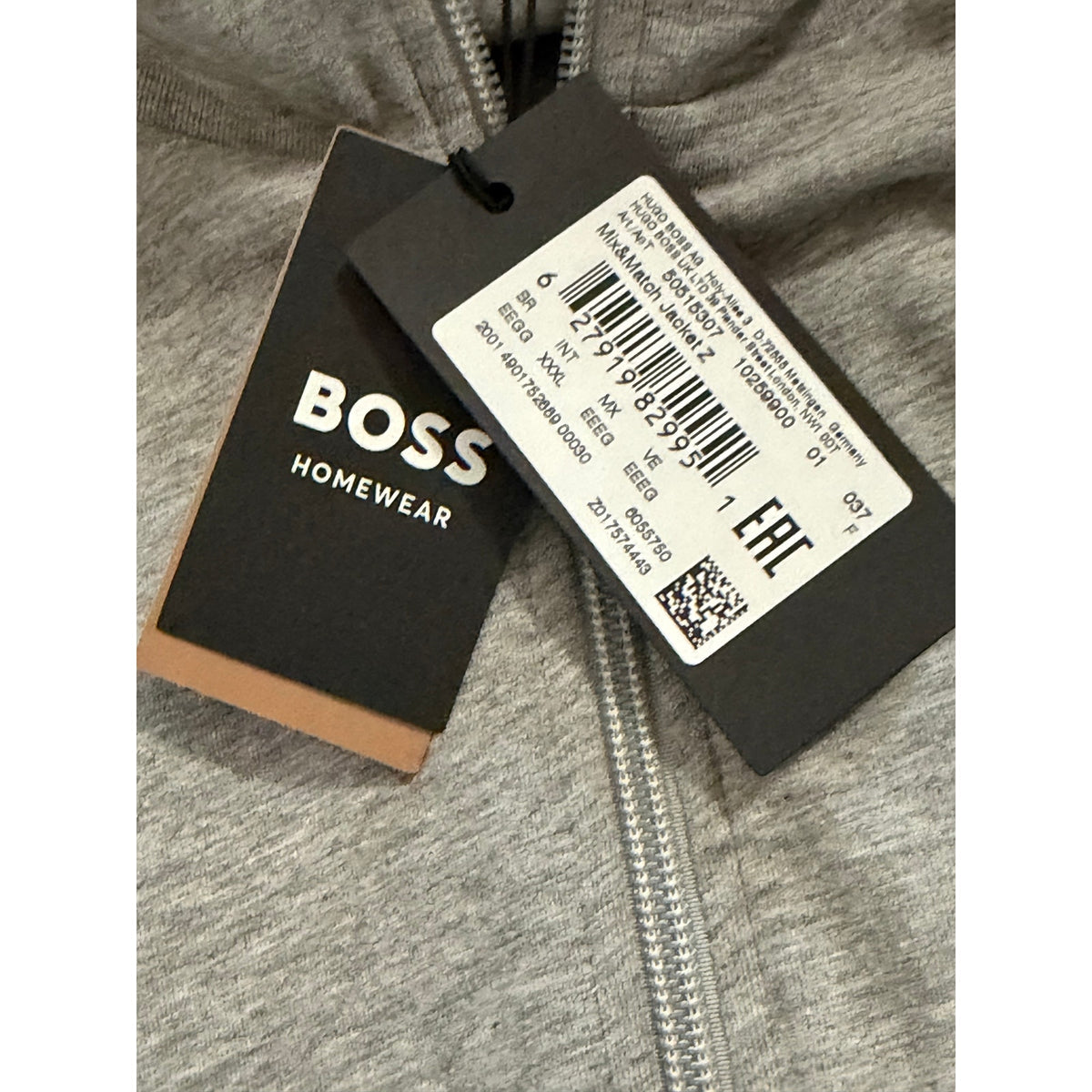 Boss Full Zip Sweatshirt Men's 3XL Mix & Match Jacket Z Lightweight Grey