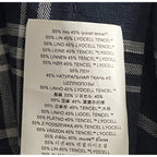 Michael Kors Men's XXL Slim Fit Short Sleeve Shirt Linen Dark Blue Check
