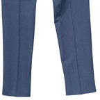 Armani Exchange Dress Pant Men's 30W Flat Front Raw Hem Stretch Wool Blue
