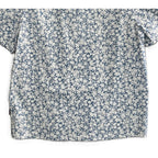 Michael Kors Camp Shirt Men's XL Relaxed Fit Blue Chambray White Floral