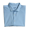 Johnnie-O Dress Shirt Men's 4XLT Big & Tall Short Sleeve Button-Up Blue