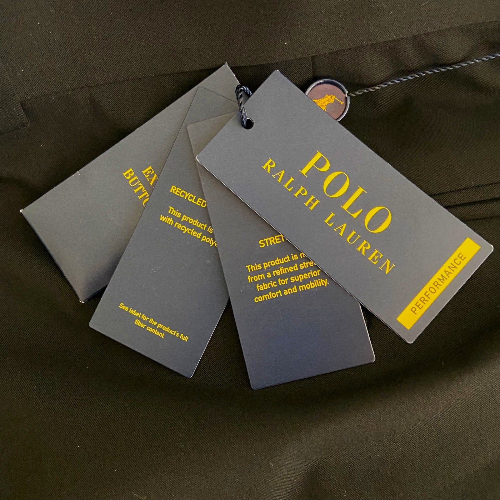Polo Ralph Lauren Pant Men's 40"x32" Performance Suit Trouser Solid Black