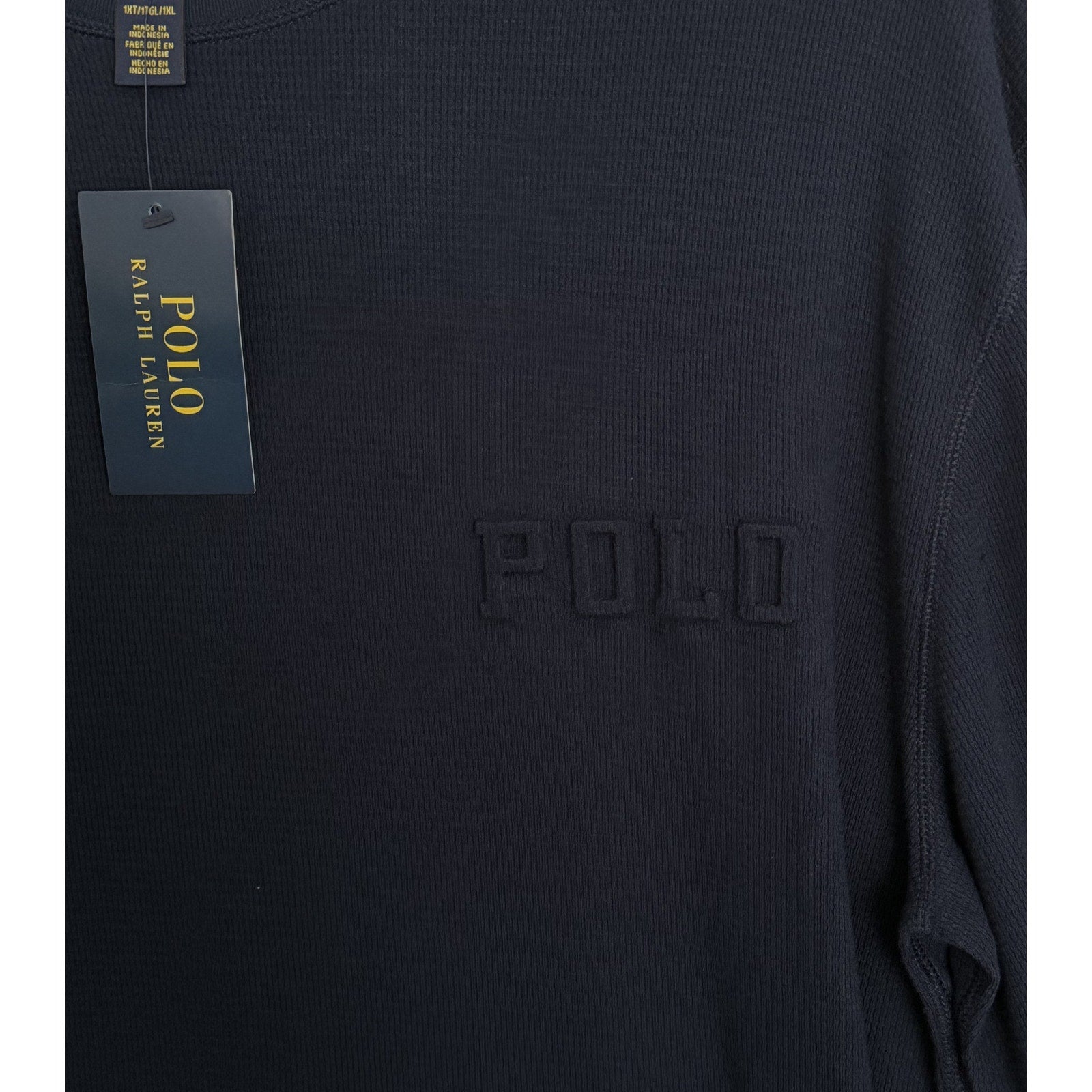 Polo Ralph Lauren Sleepwear Men's 1XT Crew Neck Long Sleeve Knit Shirt Blue