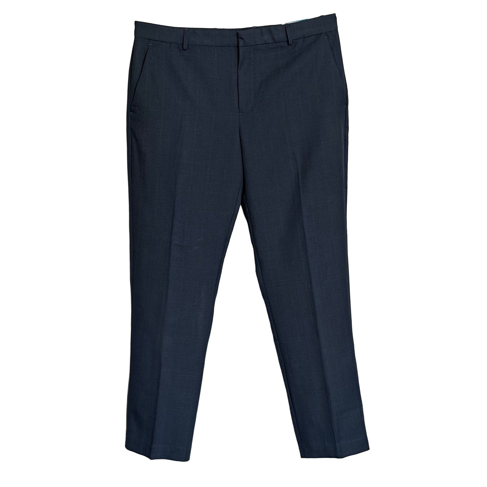Perry Ellis Portfolio Pants Men's 36"x32" Modern Fit Dress Pants Mood Indigo