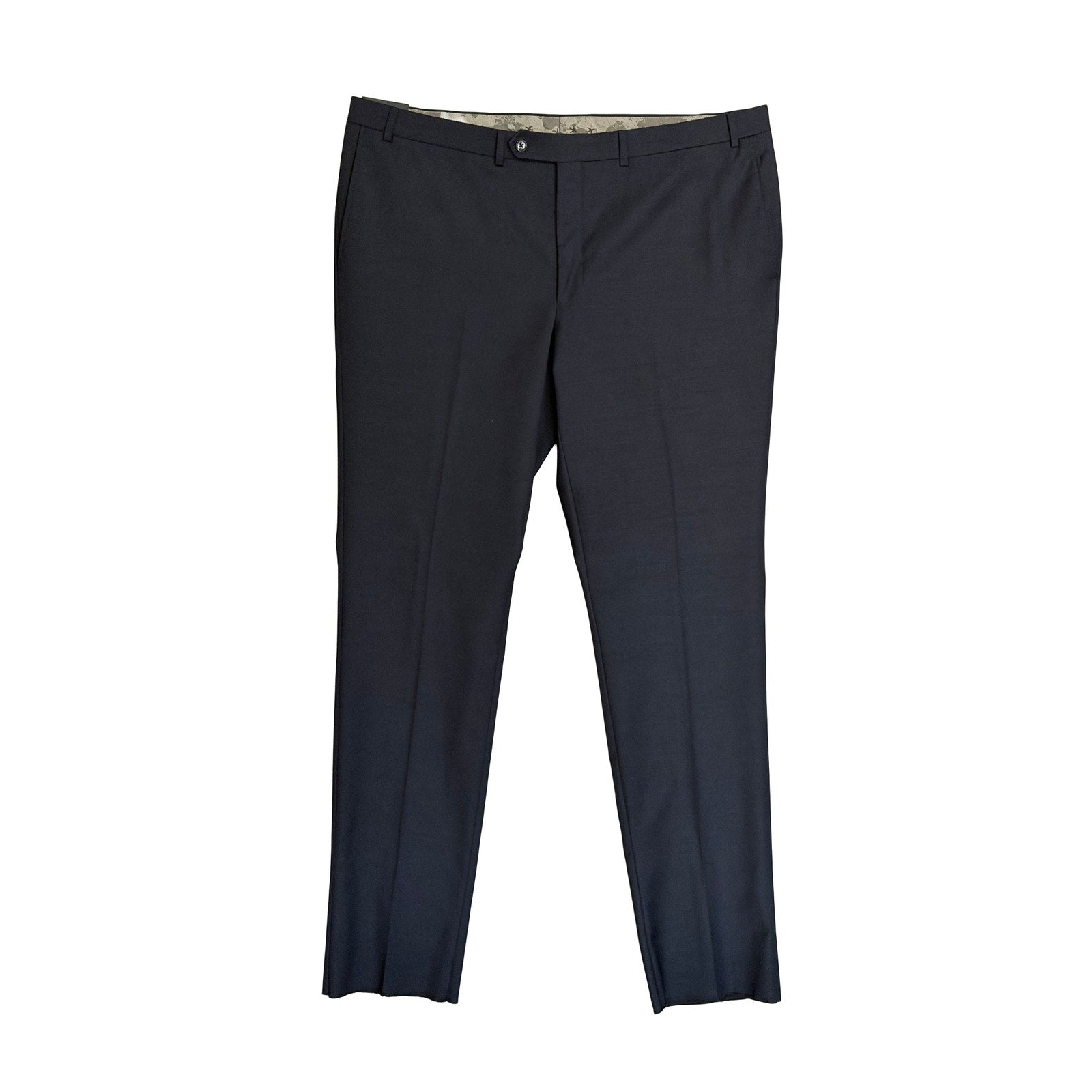 Daniel Cremieux Dress Pant Men's 44R Traveler Raw Hem Comfort Waist Navy