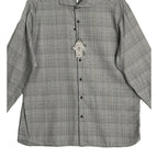 Visconti Black Men's XL Organic Cotton Long Sleeve Button Up Shirt Charcoal