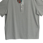 Criquet Polo Shirt Men's XXL Short Sleeve Stretch Fabric Grey Stripe