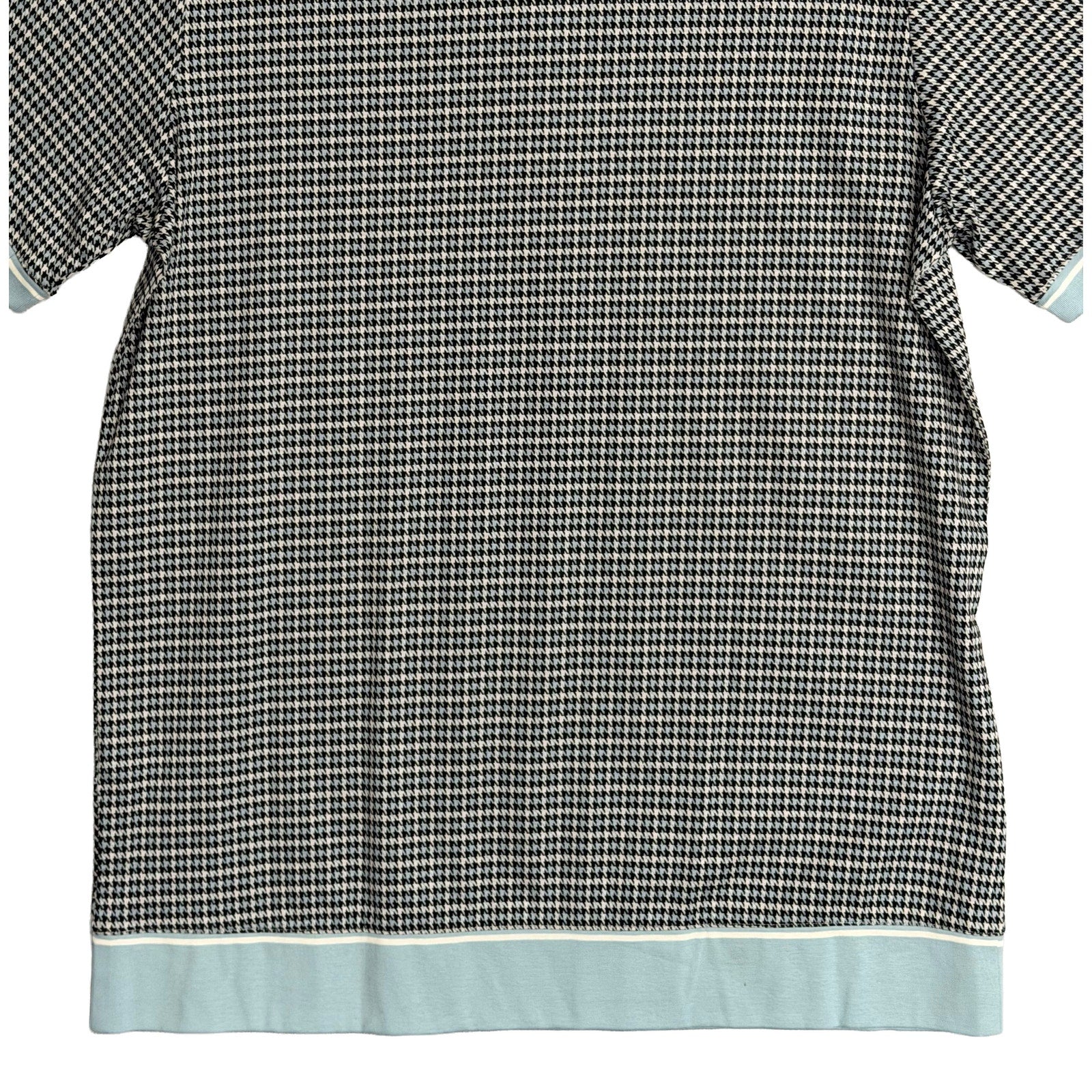Murano Polo Shirt Men's 3XT Big & Tall Short Sleeve Blue Black Houndstooth