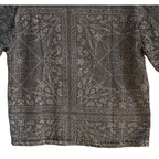 Armani Exchange Shirt Men's Large Regular Fit Short Sleeve Charcoal Paisley