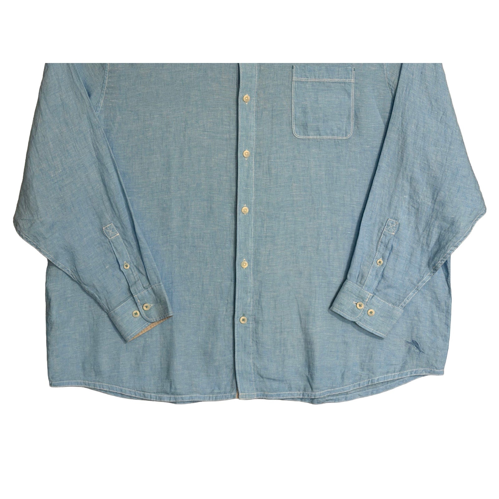 Tommy Bahama Linen Shirt Men's 4XLT Long Sleeve Paradise Breezer Blue