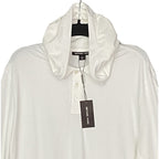 Michael Kors Polo Hoodie Shirt Men's XXL Pima Cotton Stretch Ocean White