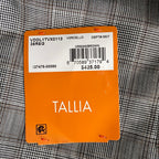 Tallia Men's 38 Regular Suit Jacket Stretch Wool Blend Cream/Brown Plaid