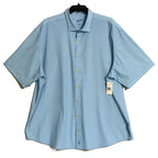 Johnnie-O Dress Shirt Men's 4XLT Big & Tall Short Sleeve Button-Up Blue