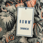 ROWM Swim Trunks Men's Medium Elastic Drawstring Waist Pockets Lined