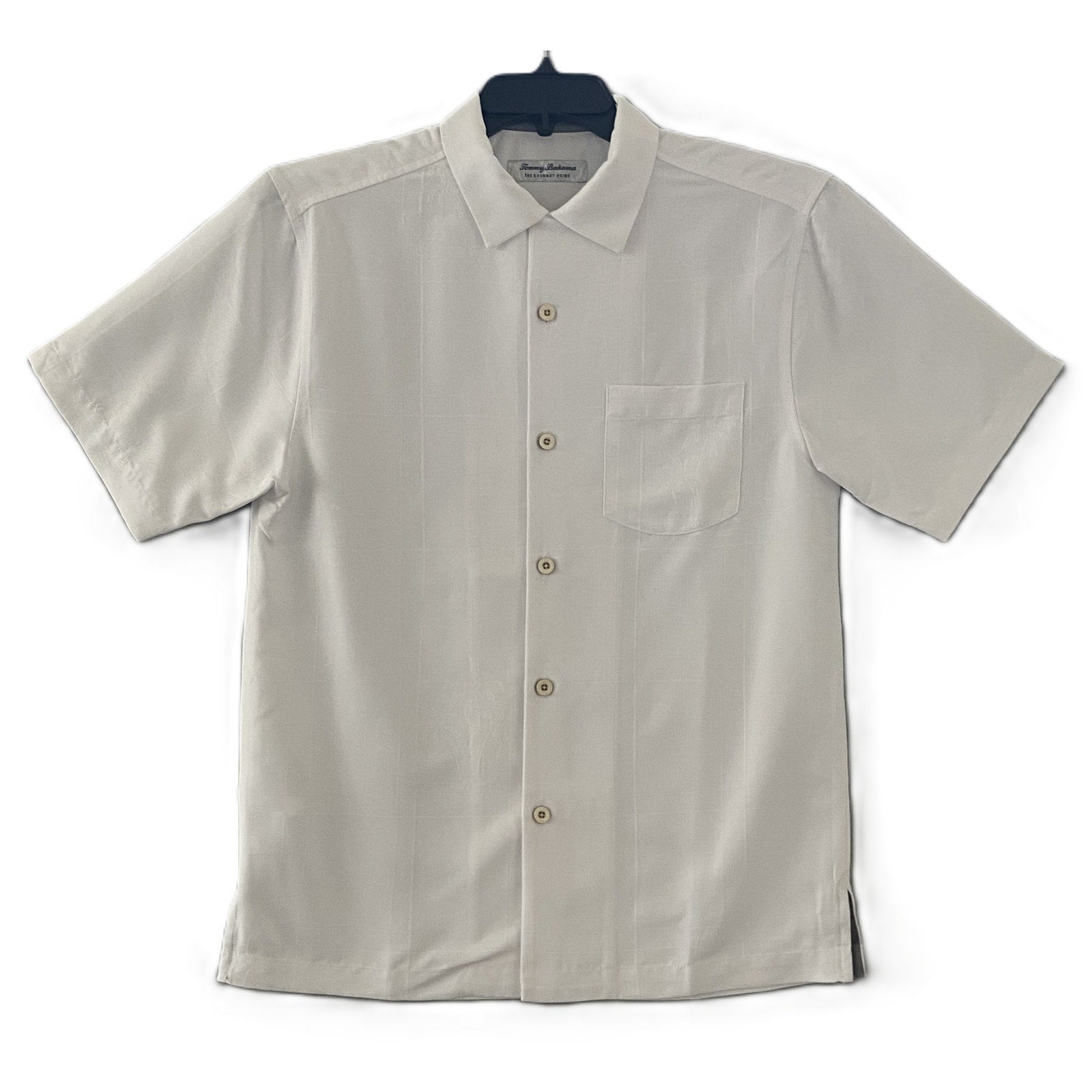 Tommy Bahama Shirt Men's Small "Coconut Point Palm Isle" Short Sleeve White