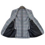 Tommy Hilfiger TH Flex Sport Coat Blazer Gene Stretch Light Blue Plaid NWT