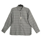 Visconti Black Men's XL Organic Cotton Long Sleeve Button Up Shirt Charcoal