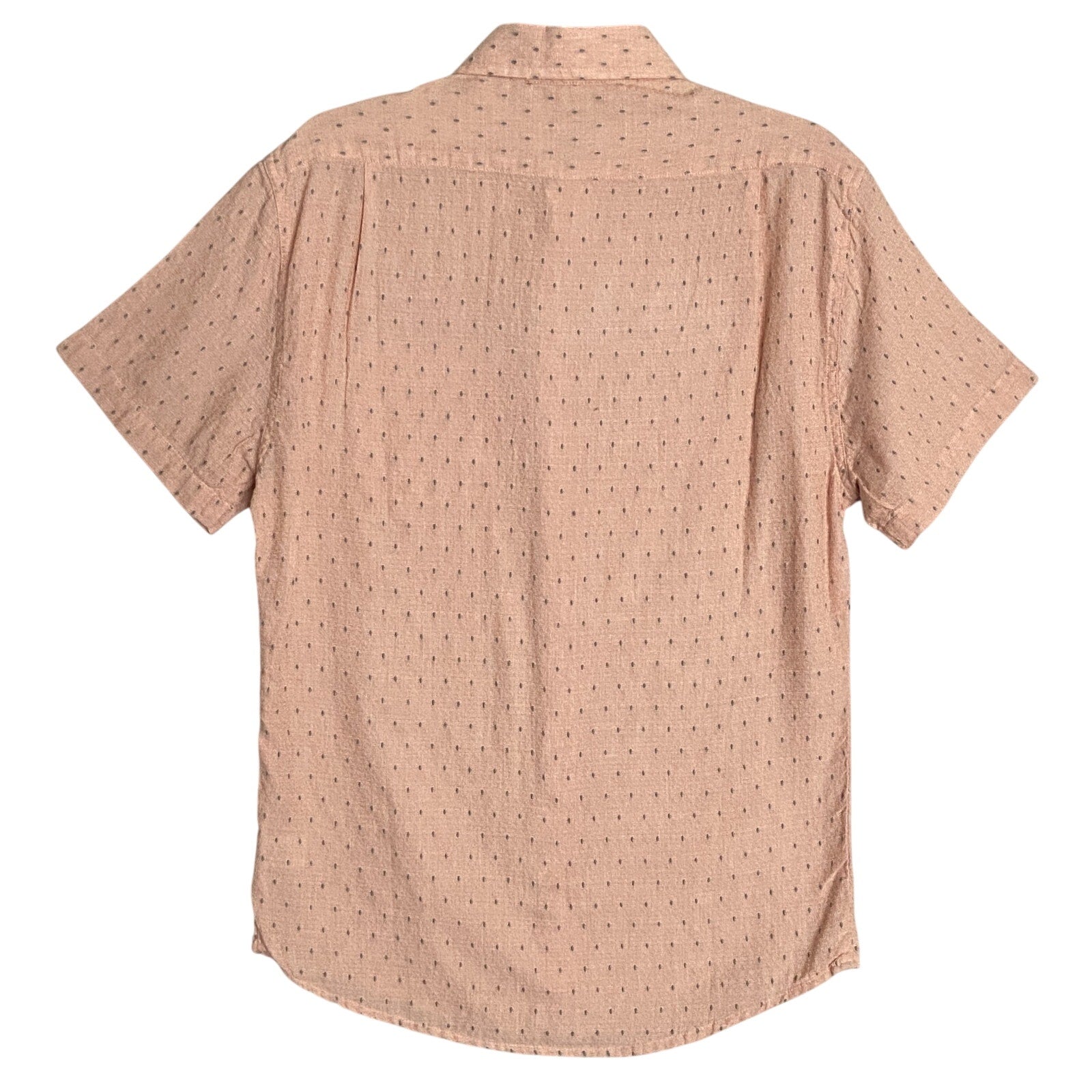 The Normal Brand Shirt Men's Small Short Sleeve Button-Up Copper Dobby