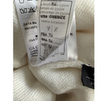 Armani Exchange Milano / New York Knit Beanie One Size Folded Cuff White