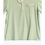 Criquet Polo Shirt Men's Large Short Sleeve Stretch Green White Sunburst NEW