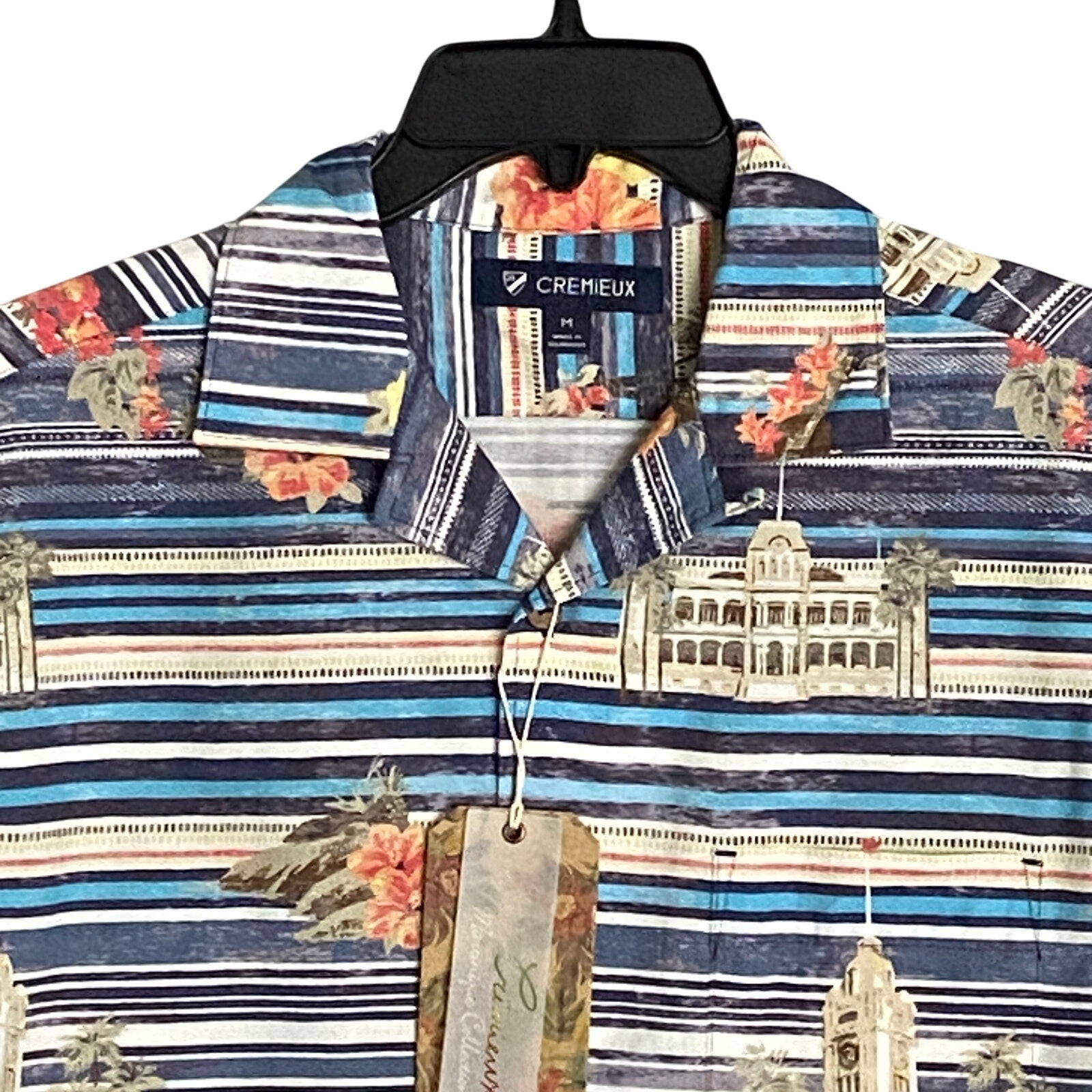 Daniel Cremieux Shirt Men's Medium Martinique Collection Camp Shirt