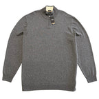 Boss H-Hemario Quarter Zip Sweater Men's 4XT Big & Tall Wool Cashmere Gray