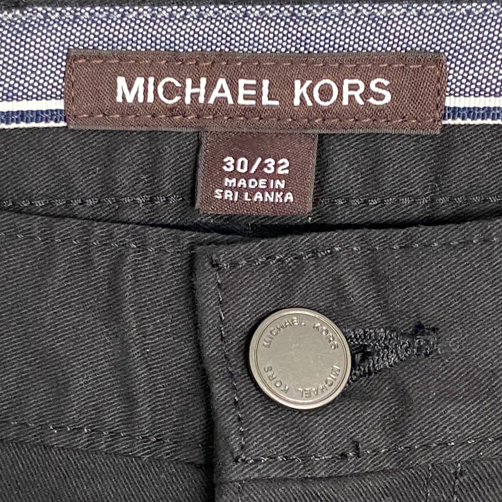 Michael Kors Pants Men's 30"x32" Parker Slim Fit Pant Stretch Solid Black NEW