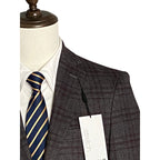 Bar III Men's 36R Slim Fit Sport Coat Stretch Unlined Brown Plaid