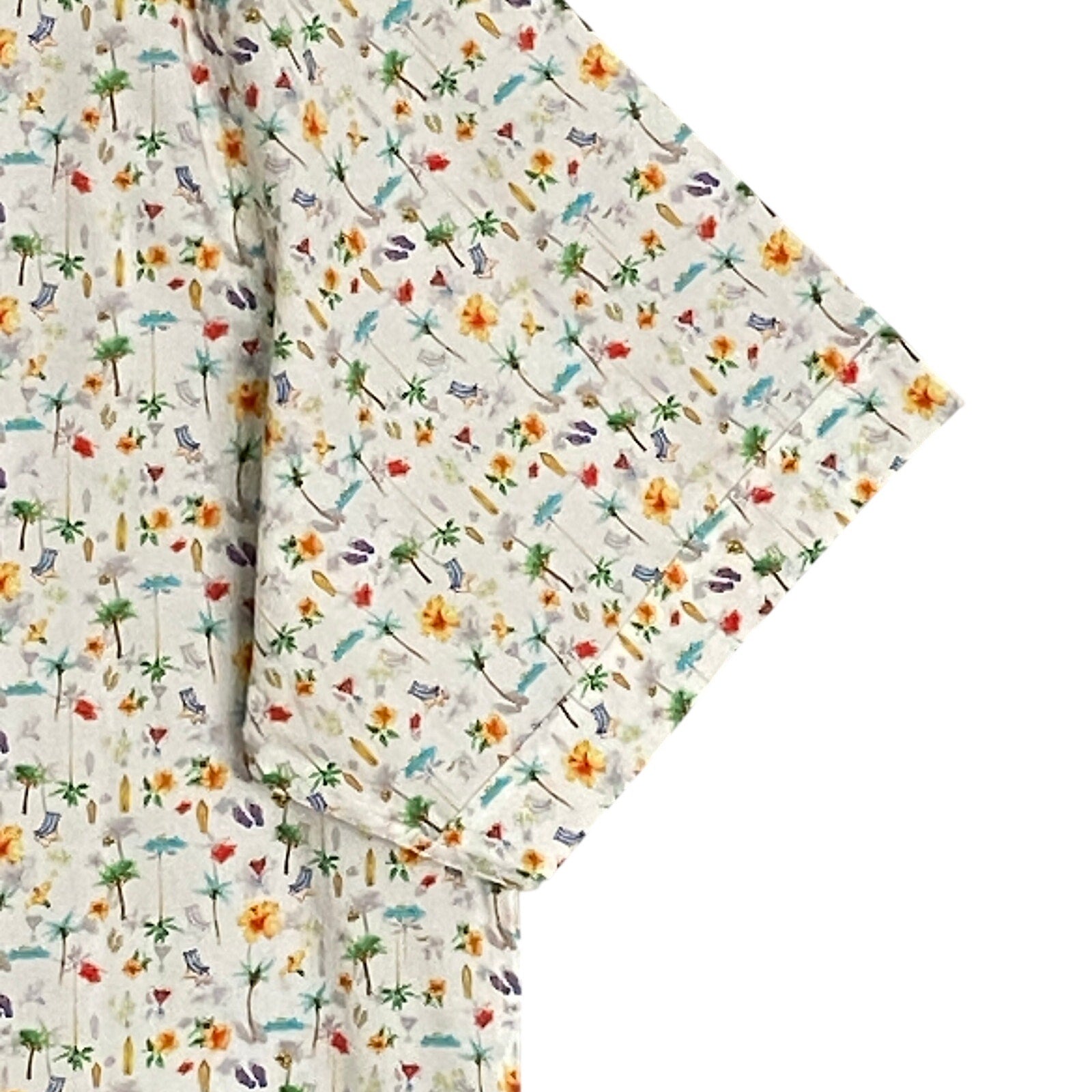 Quieti Shirt Men's XL Short Sleeve Button-Down Shirt Beach Theme Print