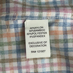 Johnnie-O Performance Shirt Men's Medium Button-Down Stretch Multicolor Check