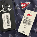 Breezy Polo Shirt Men's Small "The Kick Back Polo" Short Sleeve Stretch Navy