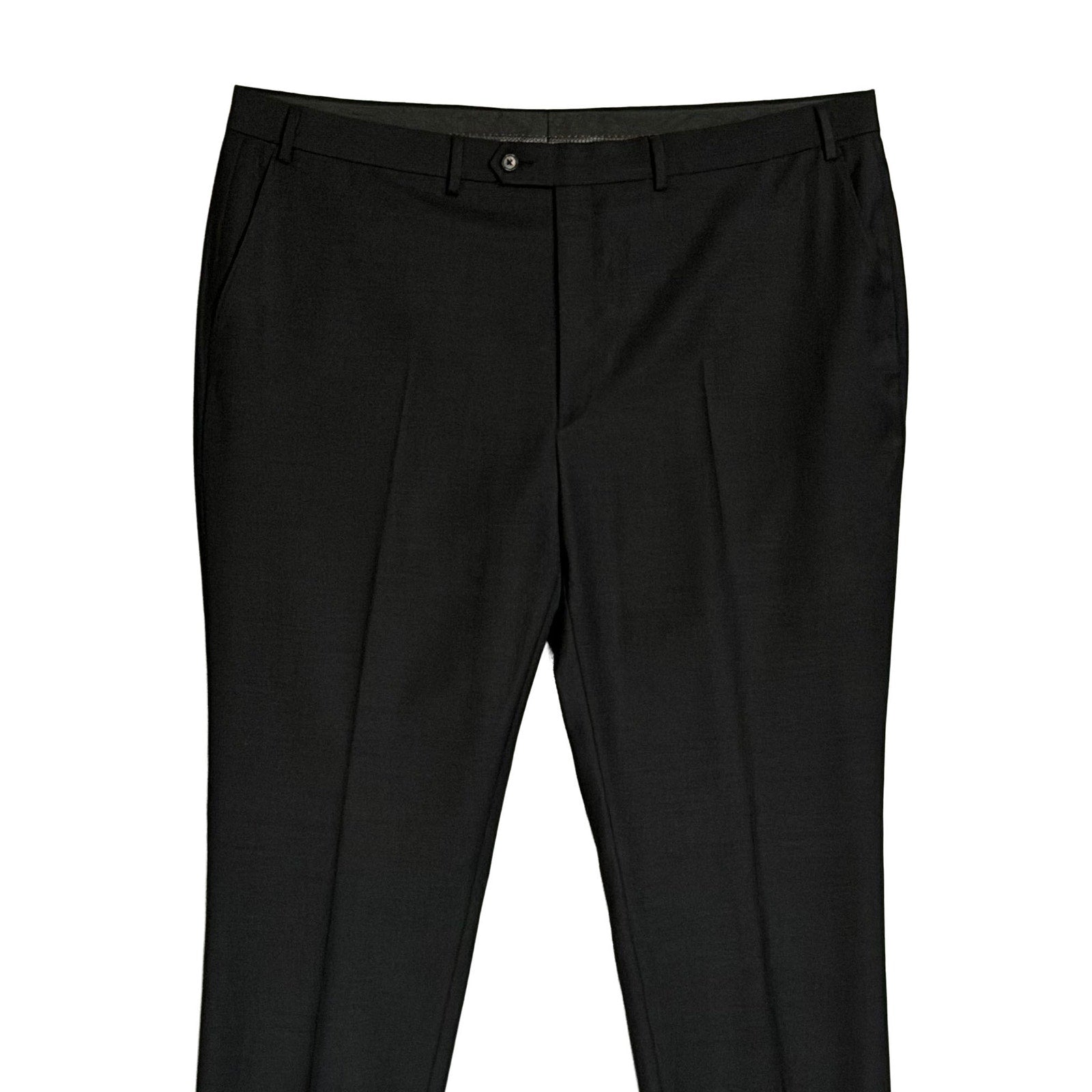 Hickey Freeman Suit Pant Men's 43W Classic Fit Stretch Wool Blend Charcoal