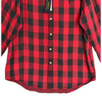 Polo Ralph Lauren Men's Large Classic Fit Linen Shirt Red Black Check