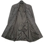 Lauren Ralph Lauren Overcoat Men's 40 Regular Wool Blend Black & White Plaid