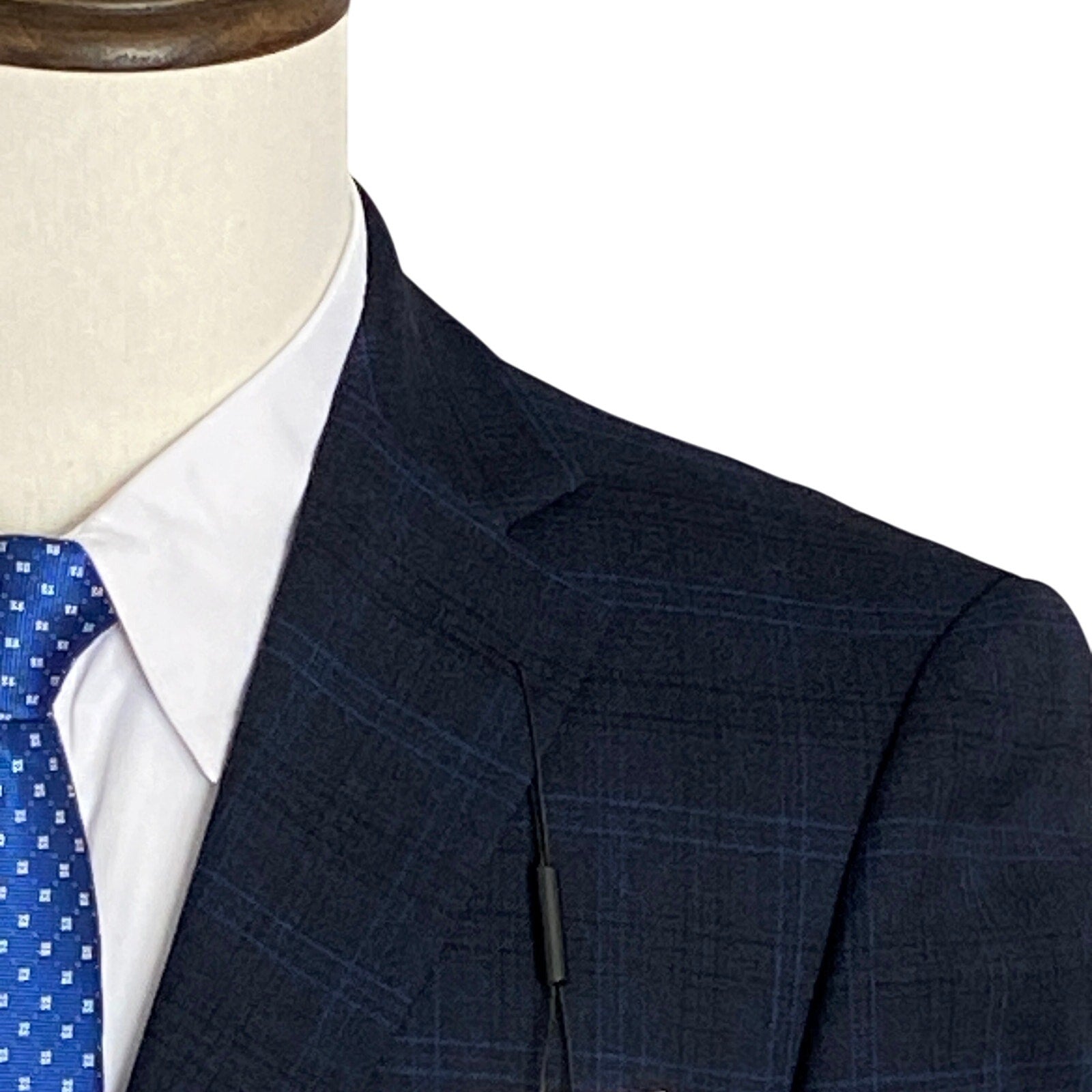 Calvin Klein Suit Jacket Men's 36 Short Slim Fit Malbin Wool Blend Navy