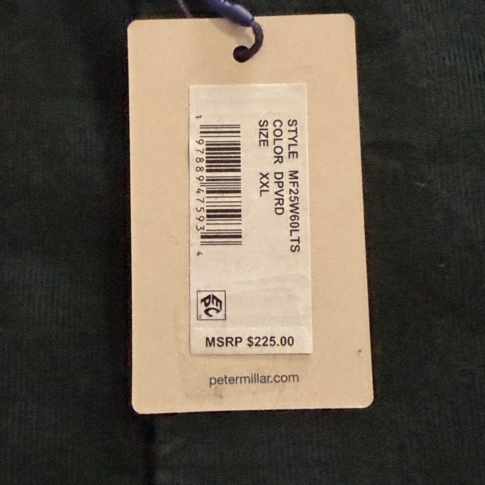 Peter Millar Cotton Cashmere Corduroy Sport Shirt Men's XXL Deep Verdant