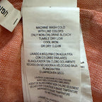 Michael Kors Linen Shirt Men's Large Slim Fit Short Slv Button-Down Orange