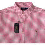 Polo Ralph Lauren Shirt Men's XXL Classic Long Slv Oxford Pink White Gingham